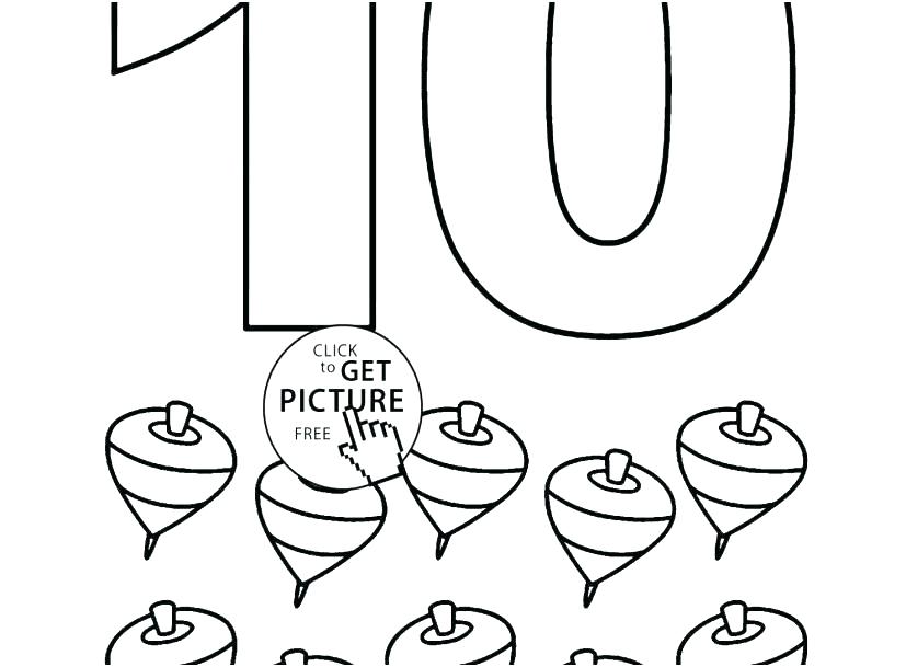 827x609 Coloring Pages Numbers Number One Coloring Page Number One