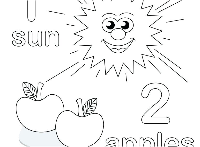827x609 Coloring Pages With Numbers For Preschoolers Numbers Coloring