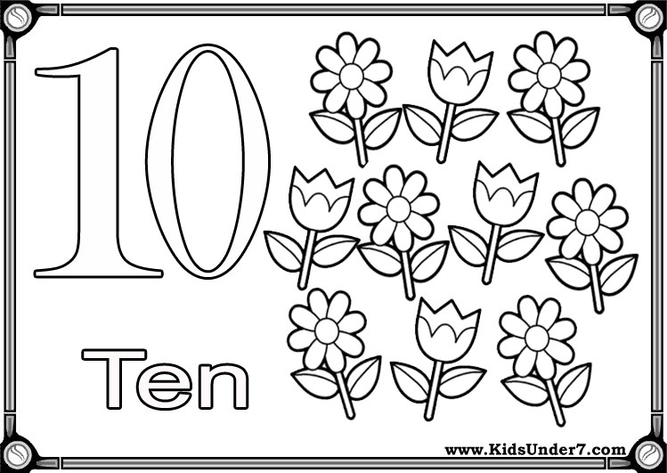 749x531 Number Coloring Page