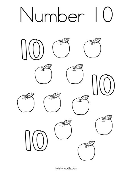 468x605 Number Coloring Page