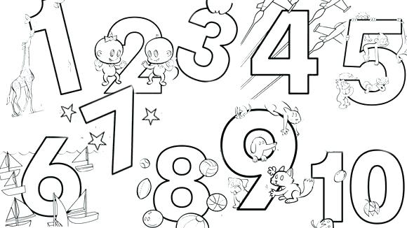 580x326 Number Coloring Page Free Printable Coloring Pages Of Numbers