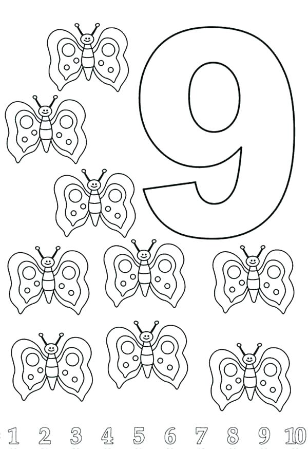 600x874 Number Coloring Page