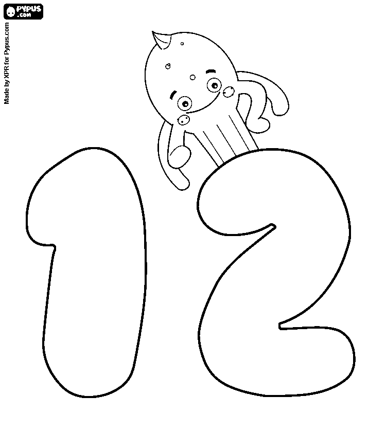 750x840 Number Coloring Page