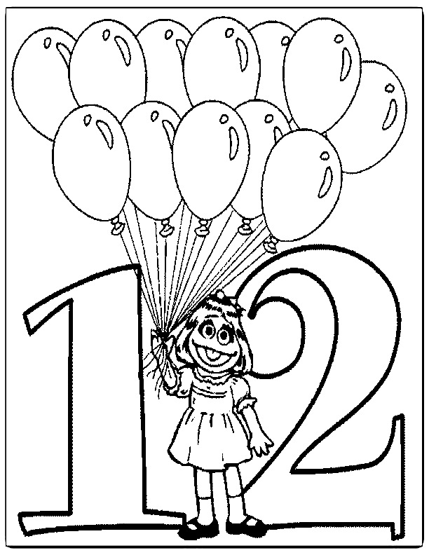 612x792 Number Coloring Page Best Photos Of Sesame Street Number