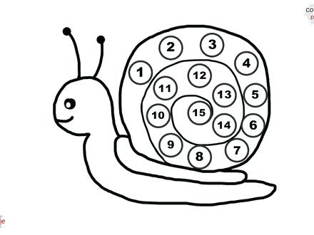 440x330 Number Coloring Page Snail Coloring Page Learning Numbers