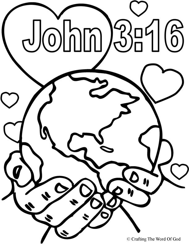 612x800 God So Loved The World Coloring Page Crafting The Word Of God