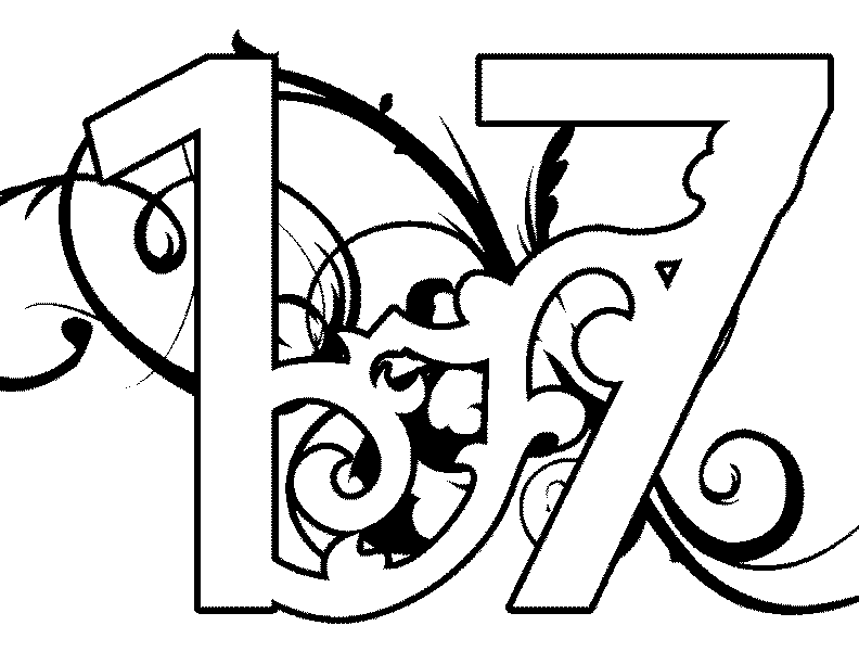 792x612 Number Coloring Page