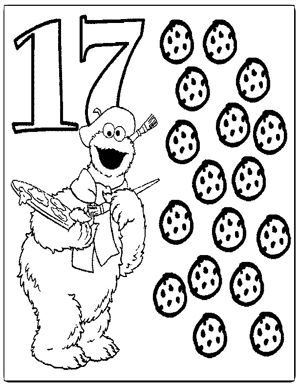 612x792 Z'onae Coloring Educationsesame Street Cookie