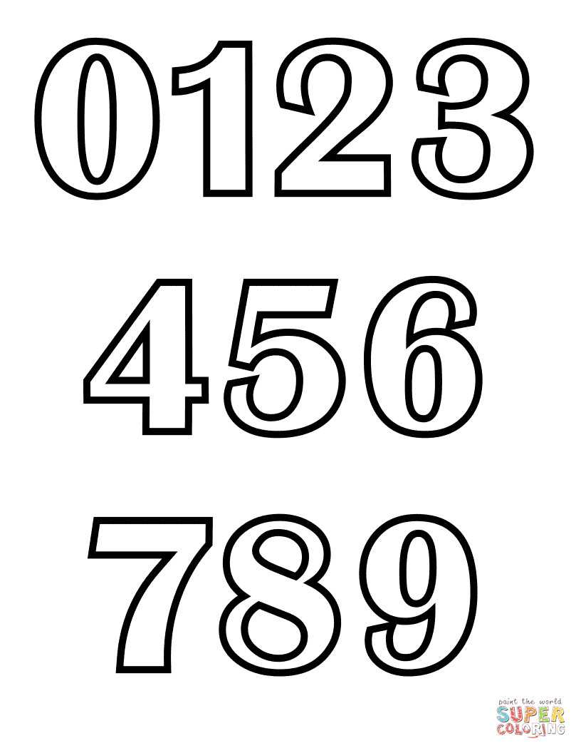 816x1056 Number Coloring Pages Acpra