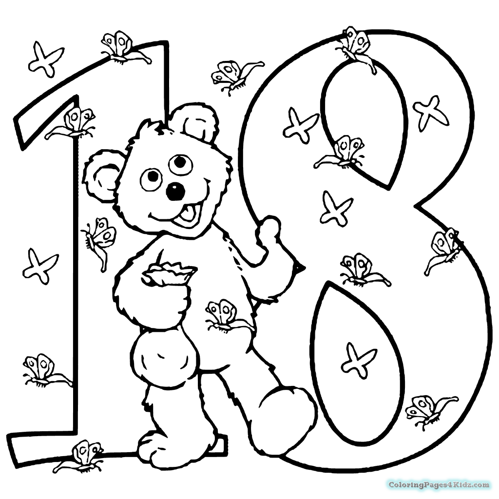 1024x1024 Number Coloring Page Coloring Pages For Kids