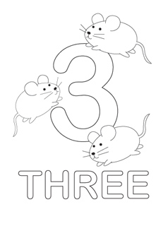 238x320 Number Coloring Page