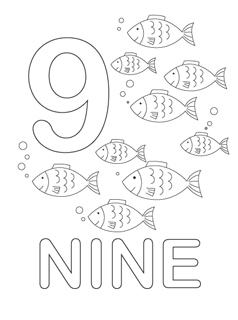 238x320 Number Coloring Pages