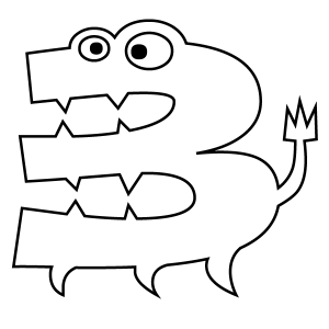 300x300 Number Coloring Pages