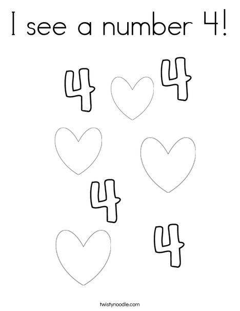 468x605 I See A Number Coloring Page