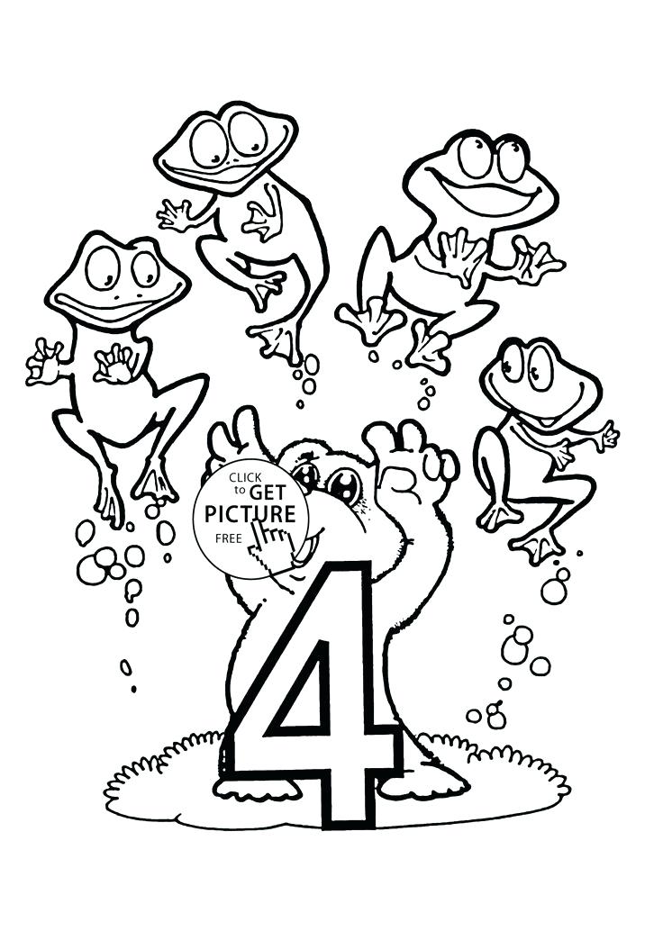 736x1034 Number Says Four Coloring Page Free Printable Coloring Pages