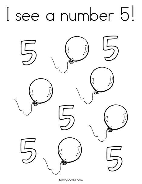 468x605 I See A Number Coloring Page