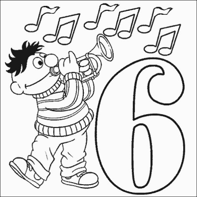 400x400 Ernie Number Coloring Pages Printfree