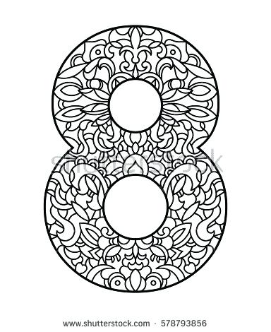 384x470 Number Coloring Page Number Coloring Page Math Coloring Pages