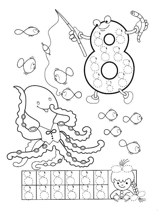 600x800 Number Coloring Pages Preschool Kids Learn Number Coloring