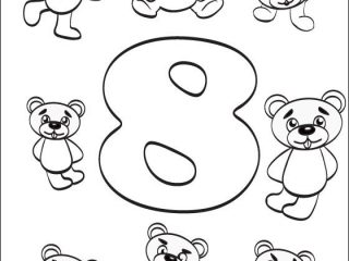 320x240 Number Coloring Pages Number Eight Coloring Page Coloring