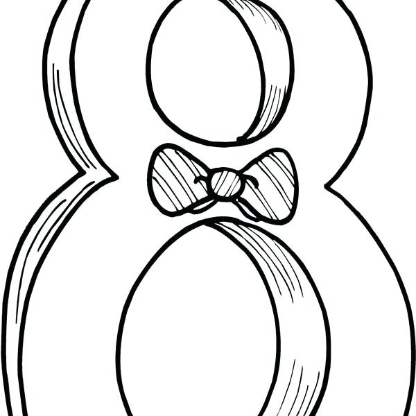 600x600 Number Coloring Page