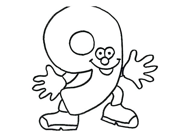 600x435 Number Coloring Page Smiling Number Coloring Page Number