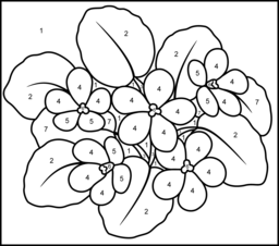 256x226 Flowers Coloring Online