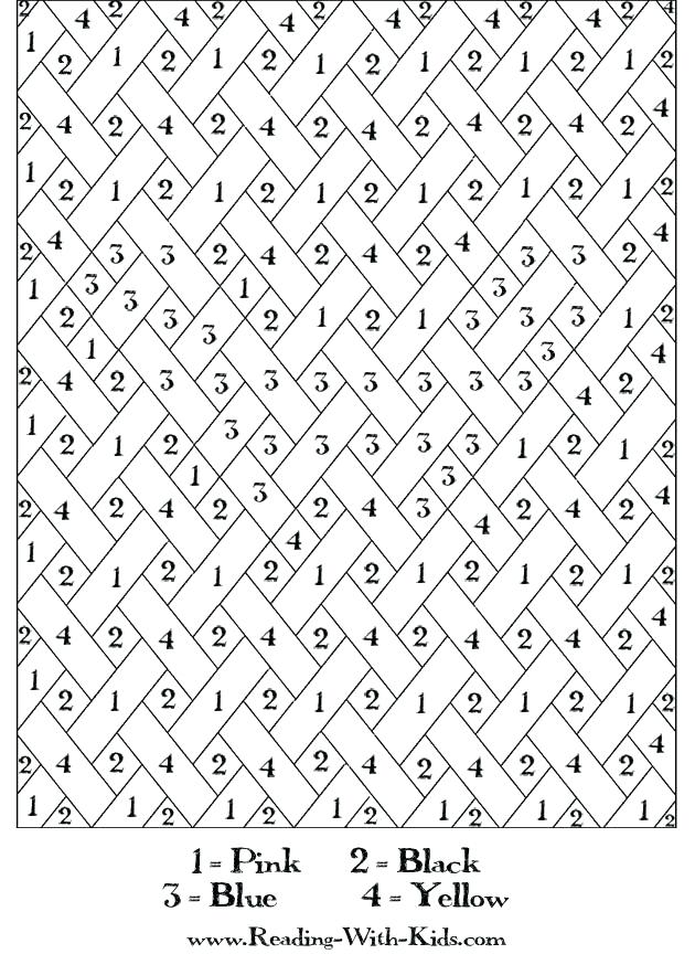 630x864 Number Coloring Pages Color