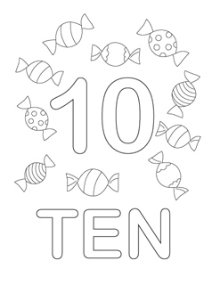 238x320 Number Coloring Pages