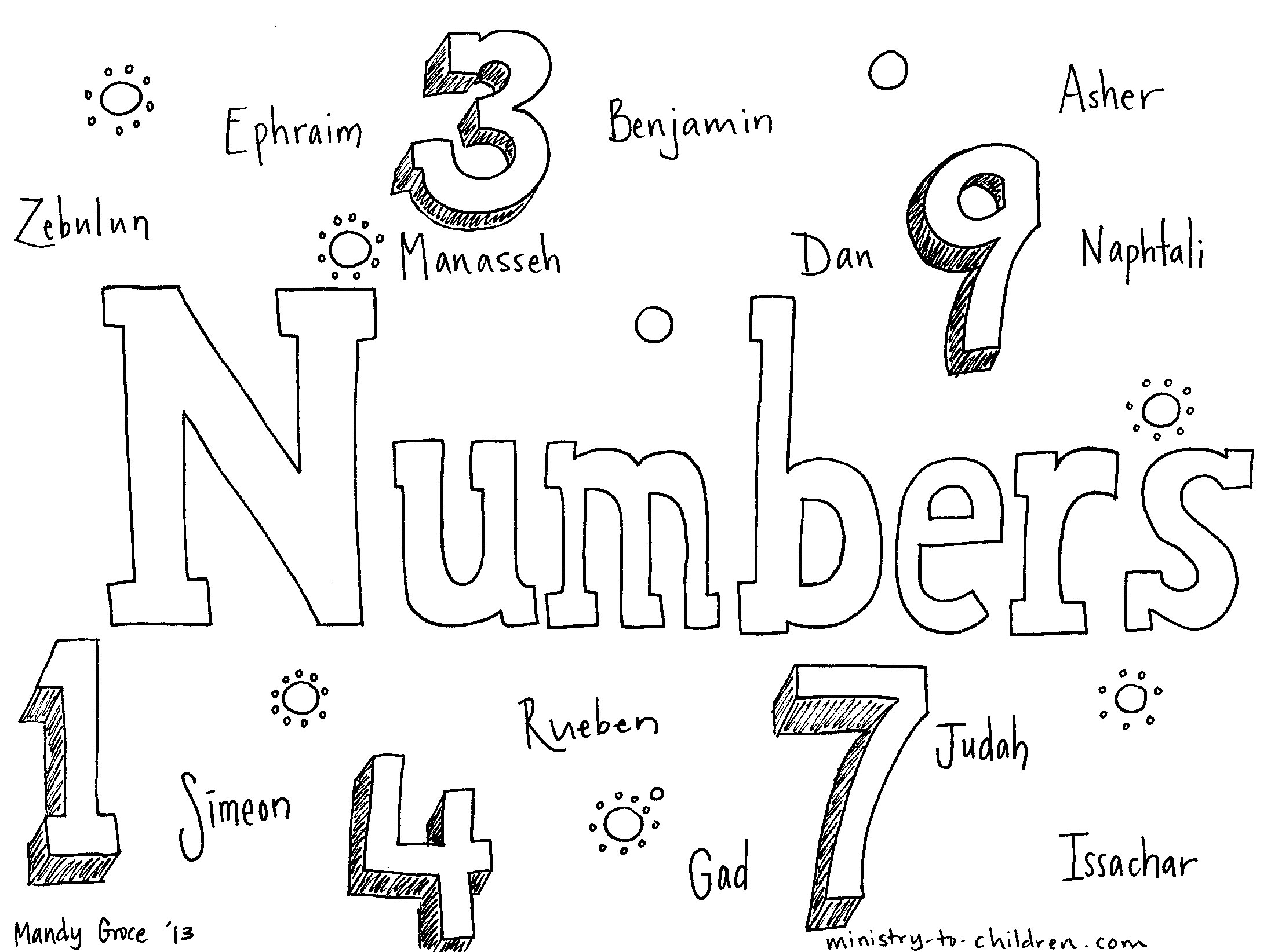 2193x1644 Book Of Numbers Bible Coloring Page For Children And Toddler Pages