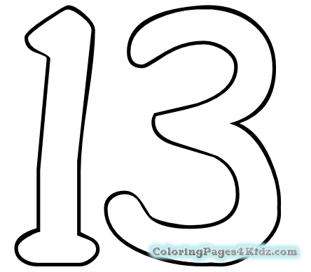 444x389 Number Coloring Page Pdf Coloring Pages For Kids