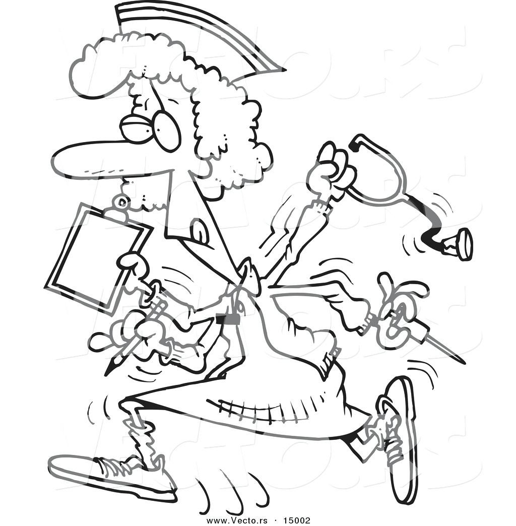 1024x1044 Coloring Pages Nurse Coloring Pages Vector Of A Cartoon
