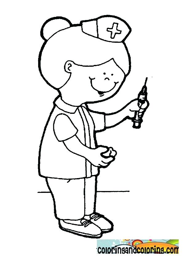 595x842 Nurse Coloring Pages