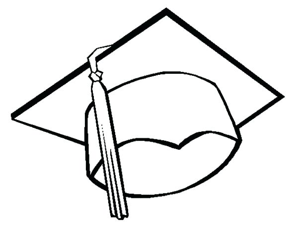 600x462 Graduation Cap And Gown Coloring Pages Professional