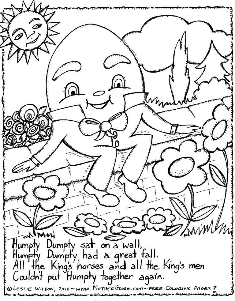 768x983 Free Printable Nursery Rhyme Coloring Pages Unique Printable
