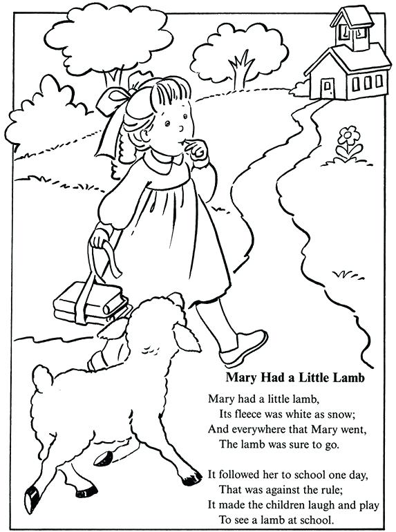573x770 Nursery Rhyme Coloring Pages Coloring Page Musings Had A Little