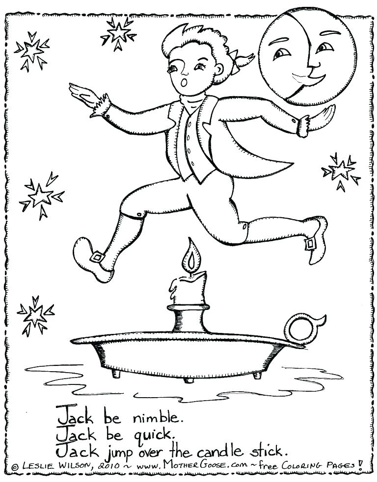 768x983 Nursery Rhymes Coloring Pages