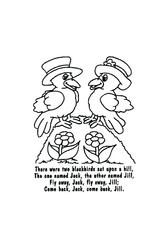 618x875 Jack And Jill Coloring Page Best Of Nursery Rhymes Coloring Pages