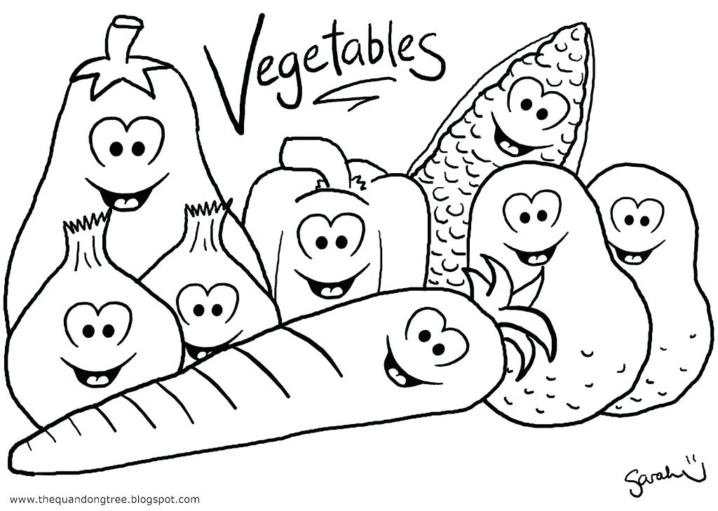 1024x729 Fruits And Vegetables Coloring Pages Plus Healthy Habits Coloring