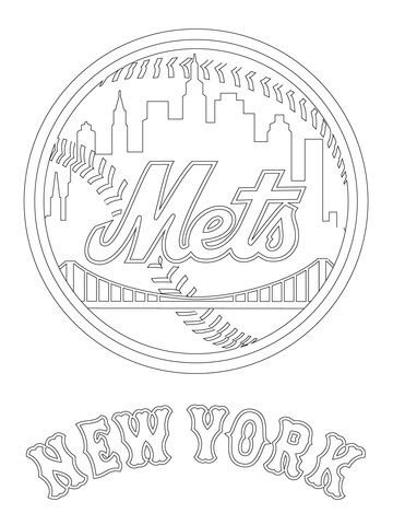 360x480 New York Mets Logo Coloring Page Ny Mets
