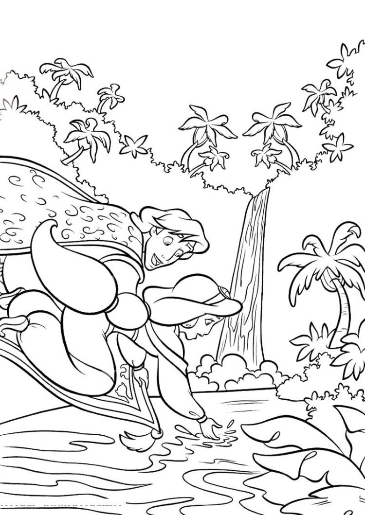 750x1059 A Refreshing Oasis In The Desert Coloring Pages Drawing