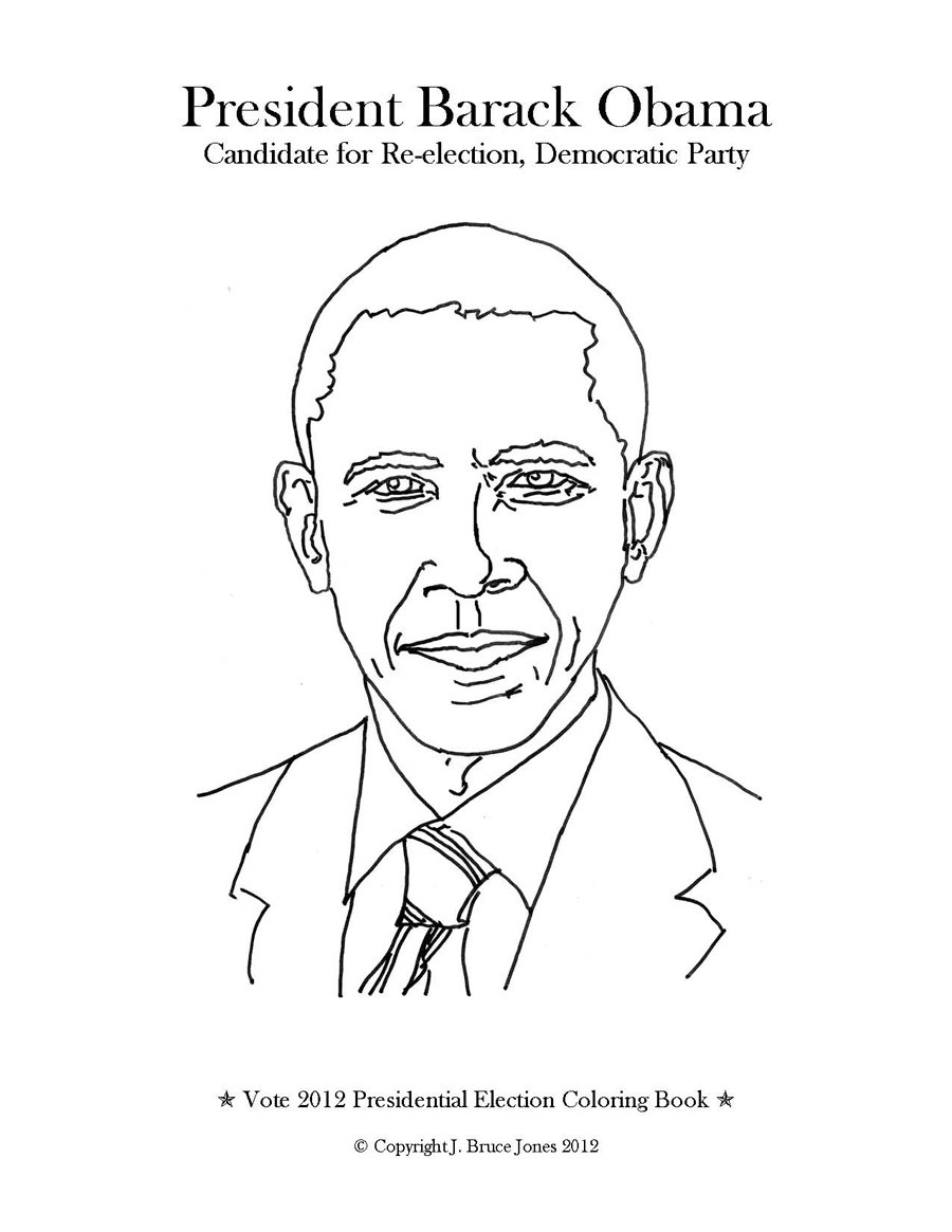 900x1165 Barack Obama Coloring Page Pages Original Prepossessing Color