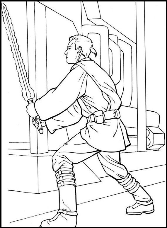 570x778 Star Wars Obi Wan Kenobi Coloring Picture For Kids Star Wars