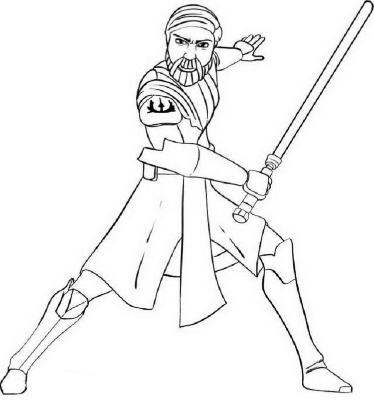750x804 Star Wars Obi Wan Kenobi Coloring Pages