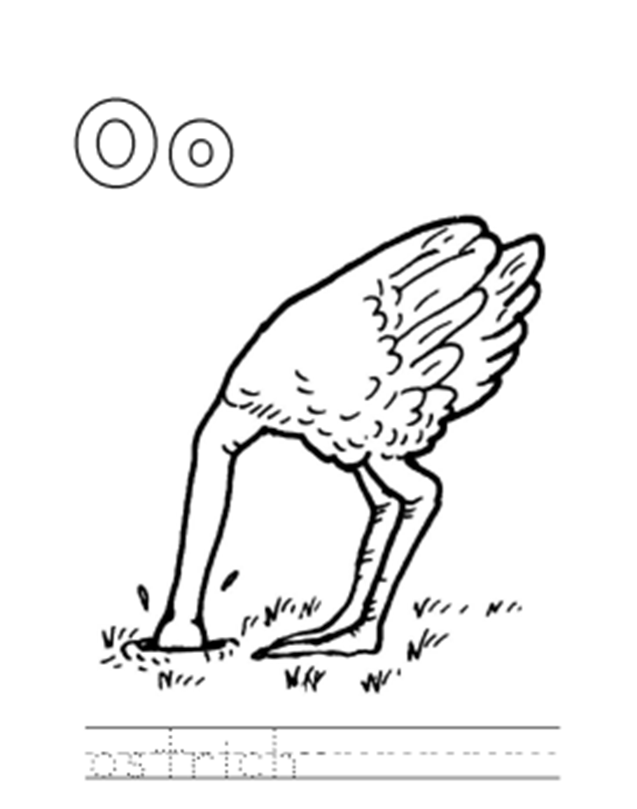 1271x1615 Oboe And Ostrich Alphabet Coloring Pages Alphabet Coloring Pages