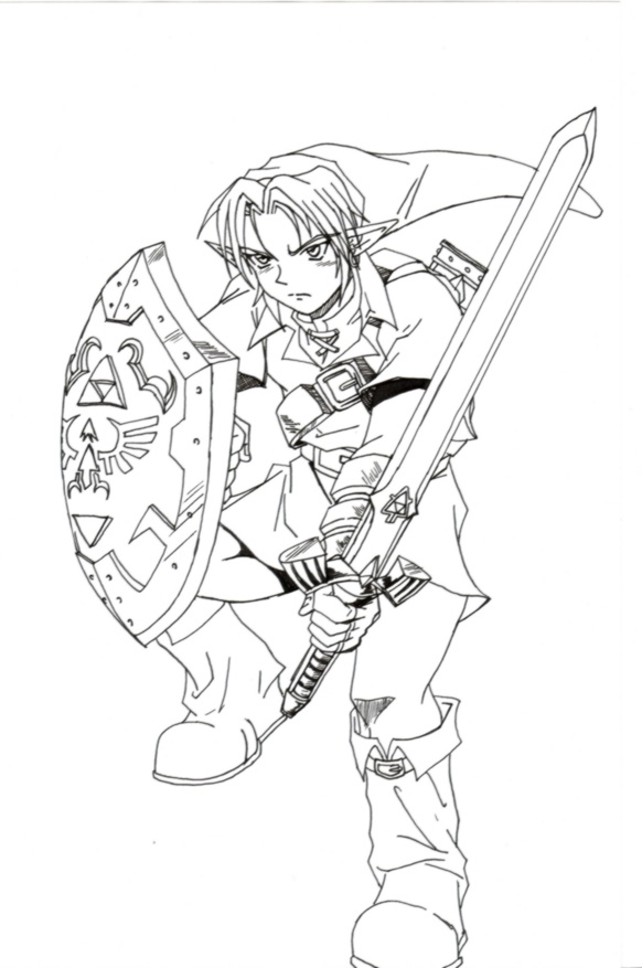 Ocarina Of Time Coloring Pages at GetDrawings | Free download
