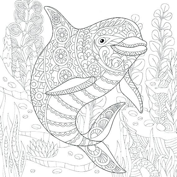 Ocean Life Coloring Pages For Adults Coloring Pages
