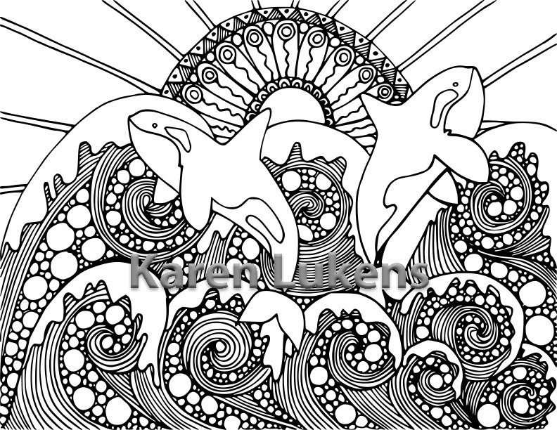 792x612 Pages,mermaids, Orca's Ocean Pack