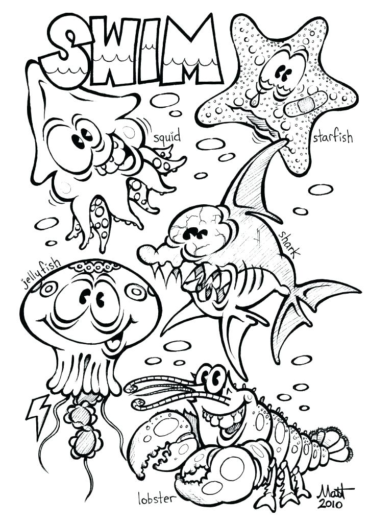 723x1024 Marine Life Coloring Pages Ocean Creatures Coloring Pages The Best
