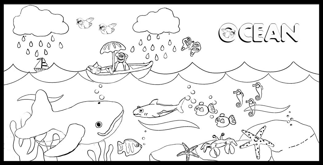 1050x538 Ocean Coloring Page Draw Ocean Coloring Pages For Coloring